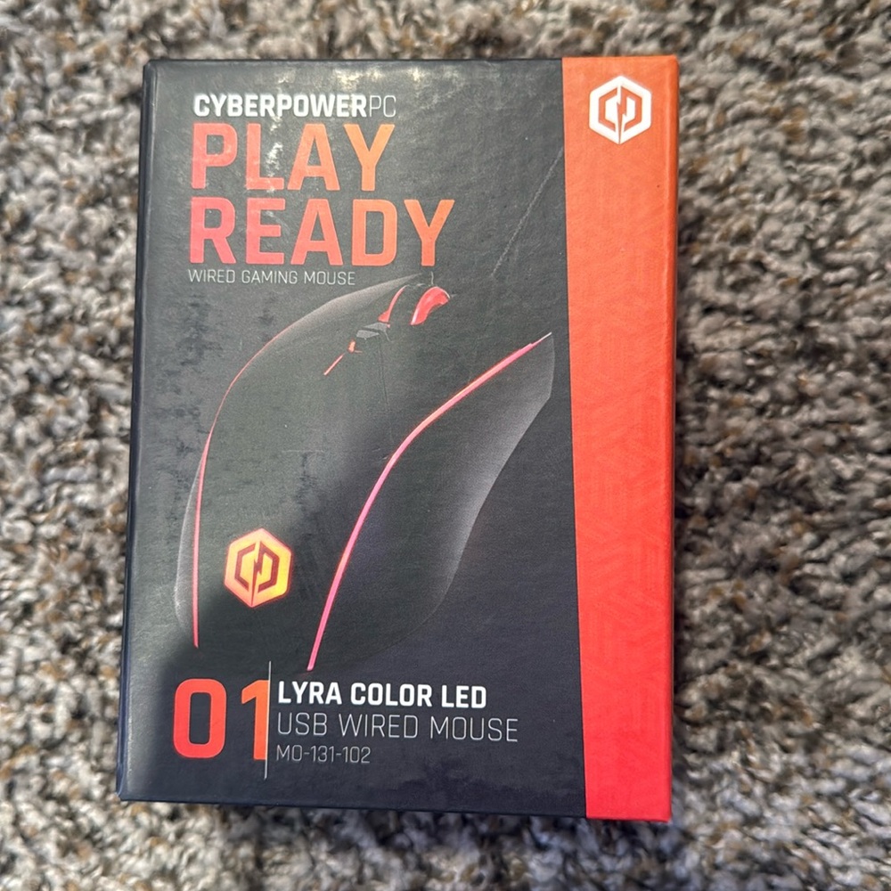 CyberpowerPC play ready wired gaming mouse BRAND NEW